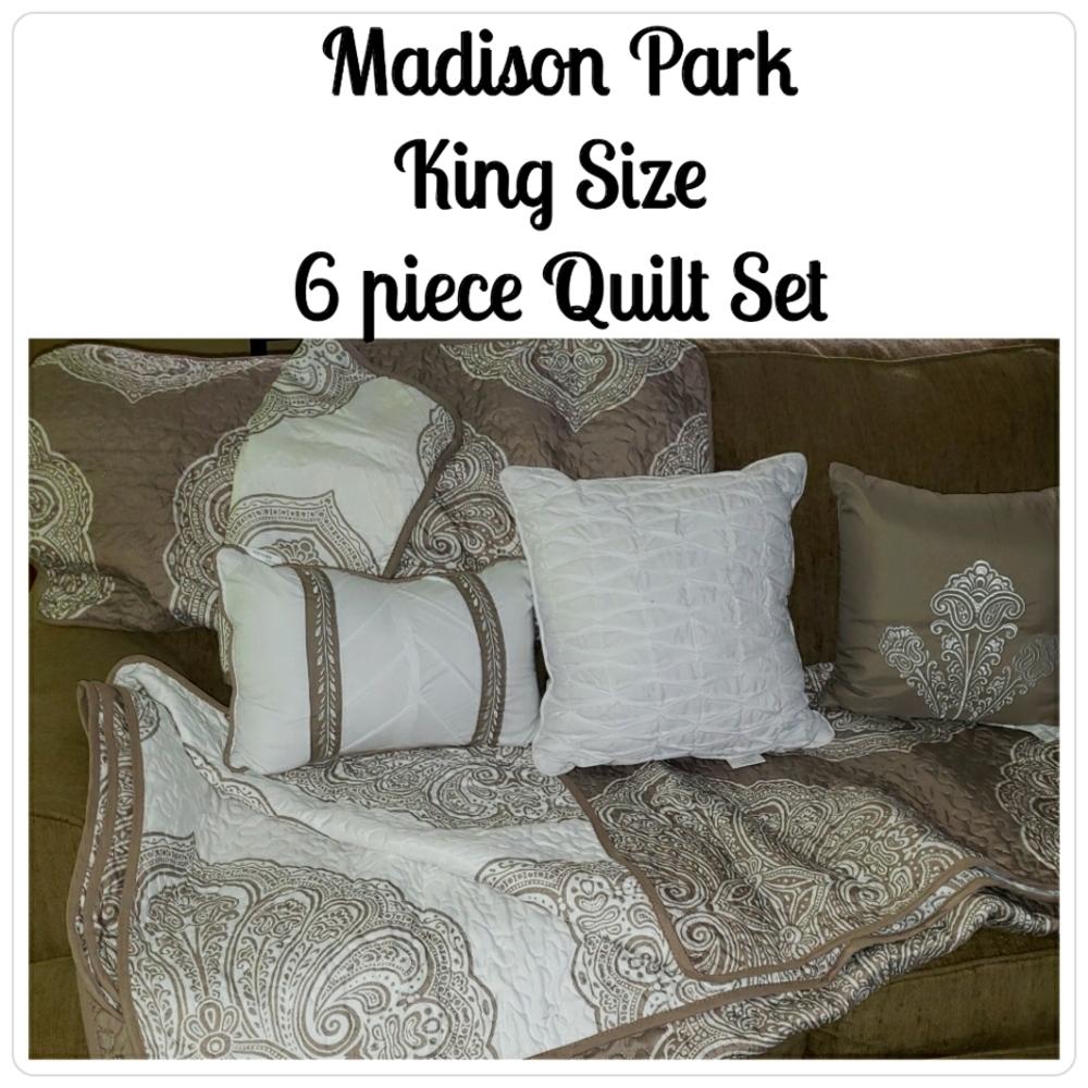 Madison Park King Size 6 piece bedding set